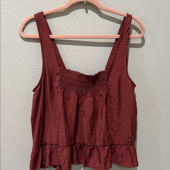 Maeve -Anthropologie Smocked Ruffle Hem Swing Tank Top - Picture 3 of 7